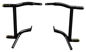 Defensas Clubstyle para Touring - traseras, Negro con detalles dorados