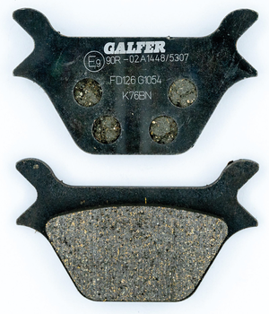 Juego de pastillas de freno de disco Galfer color negro para montaje trasero
