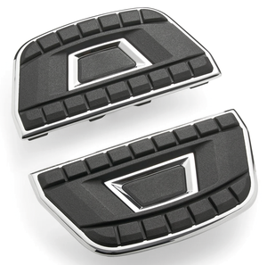 Plataformas traseras Ciro Chicane instaladas en motocicleta Harley-Davidson