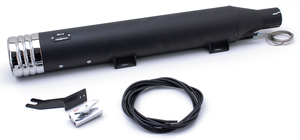 Par de silenciadores ajustables MCJ color negro mate para motocicleta Harley-Davidson Softail
