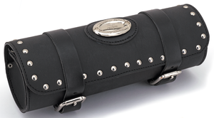 Bolsas de horquilla K-Drive Longride instaladas en las horquillas de una motocicleta Harley-Davidson
