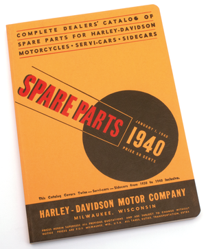 Catálogo de manuales y repuestos para modelos de motocicletas Harley-Davidson vintage