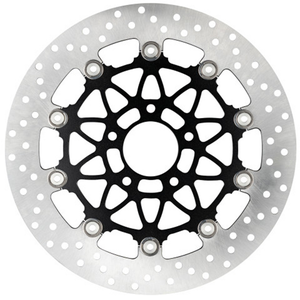 Disco de freno flotante de acero inoxidable con anclajes tipo estrella marca Accossato