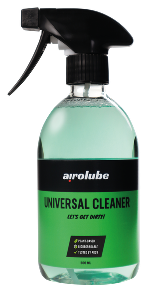 Botella de limpiador universal AiroLube para mantenimiento de motocicletas