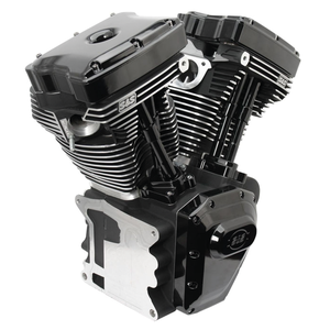 Motor S&S T-Series long block ensamblado con culatas y bloque principal