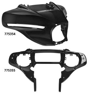 Piezas de carenado Batwing para Harley-Davidson Touring modelo 2023 en vista frontal