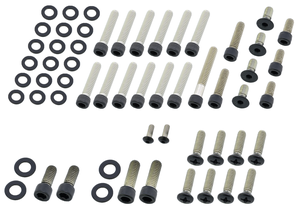 Kit de tornillos de transmisión en acero inoxidable negro para motocicleta