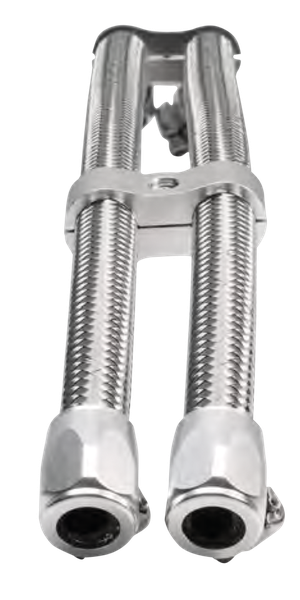Conector Jagg metálico para manguitos de aceite de motocicleta