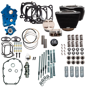Kit de admisión y escape S&S Power Pack instalado en motor Milwaukee Eight de Harley-Davidson