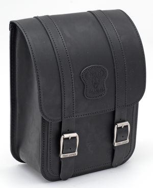 Par de alforjas traseras para basculante Softail color negro de Texas Leather