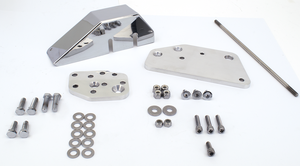 Kits de extensión de plataformas instalados en una motocicleta Harley-Davidson Softail