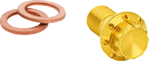 Tornillo banjo de titanio 12 puntos - Perno M10x1.0 oro 12-PT CM D/T Touring