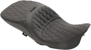 Asiento Touring grande negro mate para Harley-Davidson