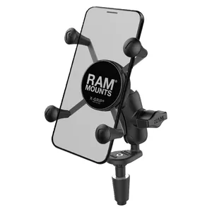 RAM Mounts, soporte para teléfono X-Grip con base de vástago de horquilla. Teléfono pequeño