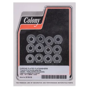 Colony, Arandelas planas 1/4" Cromadas