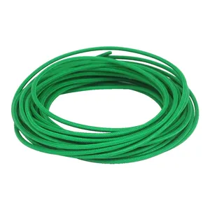 Cable clásico cubierto de tela, rollo de 25 pies. Verde