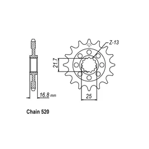 Piñón delantero JT 1373.16