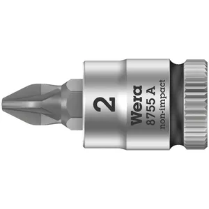 Bit de vaso Pozidriv Wera Zyklop, accionamiento de 1/4"