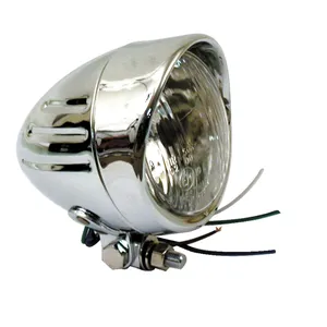 Luz de posición Bullet 4" H4. Acanalada y con visera. Cromo