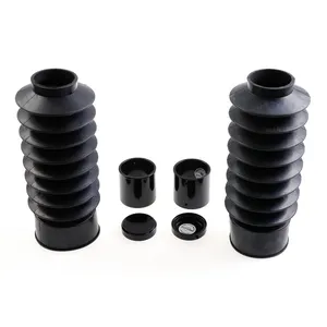 Cult-Werk, kit de cubiertas de tubo de horquilla de 6 piezas, corto. Negro brillante