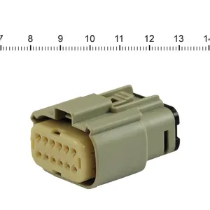 NAMZ, conector Molex MX-150. Gris, hembra, 12 pines