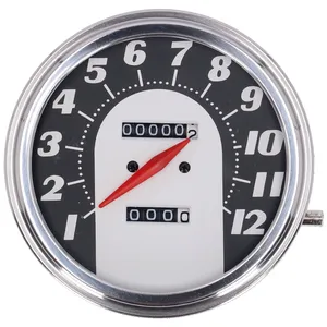 Velocímetro FL, '62-67 cara electra', negro/plata. 1:1 mph