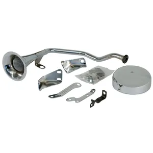Kit de bocina de trompeta estilo antiguo. 12 voltios. Cromado