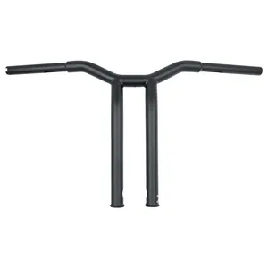 Burly, Dominator raked T-bar de 1-1/4" con 14" de elevación. Negro mate