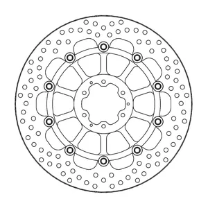 Rotor de freno flotante serie Halo de Moto-Master