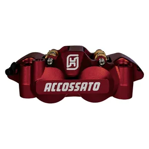 Pinza de freno radial Monoblock izquierda Accossato de 108mm. Roja