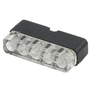 Luz de matrícula Mini LED, negra con soporte. Homologación ECE