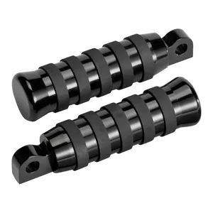 Estribos Rick's Motorcycles estilo O-ring. Negro