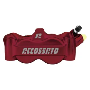Pinza de freno radial Monoblock Accossato de 100 mm derecha. Roja