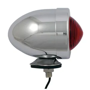 Luz indicadora Bullet. Cromo. Lente roja. SF. montaje con perno