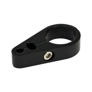 Abrazadera de cable de cuadro de 2 piezas. Acelerador/Ralentí/Freno. Negro
