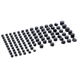 Smoothtopps, juego de tapas de empuje (111pc). Negro