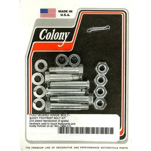 Colony, kit de montaje de estriberas de piso y pasajero. Zinc