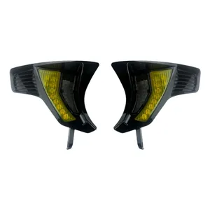 Custom Dynamics, insertos ventilados para intermitentes LED. Delantero. Negro