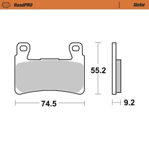 Pastillas de freno delanteras Moto-Master RoadPro. Sinterizadas