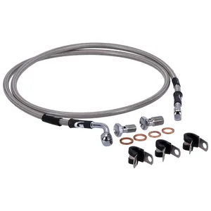 Manguera de freno MCS by Goodridge delantera, acero inoxidable con recubrimiento transparente