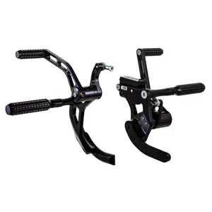 Rick's Motorcycles, kit de controles adelantados. AK47. +4". Negro