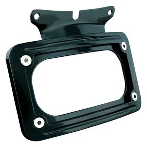 Kuryakyn, soporte de matrícula curvado. Negro