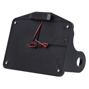 CPV, soporte para placa de matrícula. Montaje lateral, negro