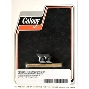 Colony, kit of pin and rivet for mudguard hinge