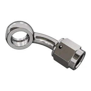 Goodridge, adaptador banjo de 45 grados con orificio para perno de 3/8" o M10