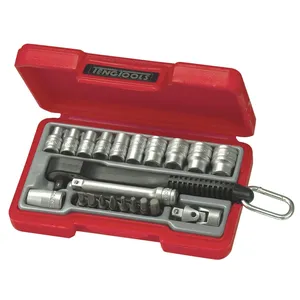 Teng Tools, juego de llaves de vaso Mini Rosso 1/4"