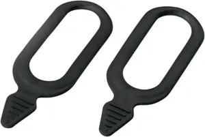 Par de elásticos de goma negros V-Grip para manillar de motocicleta