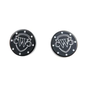 Cult-Werk, kit de cubiertas de eje delantero. Negro brillante con logo