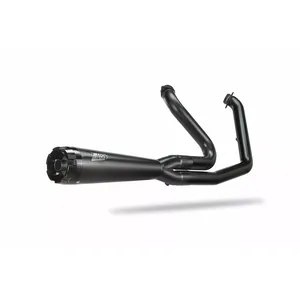 Zard, sistema de escape 2-1 Short Cone M8 Softail. Negro