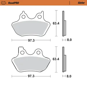 Pastillas de freno Moto-Master RoadPro. Sinterizadas